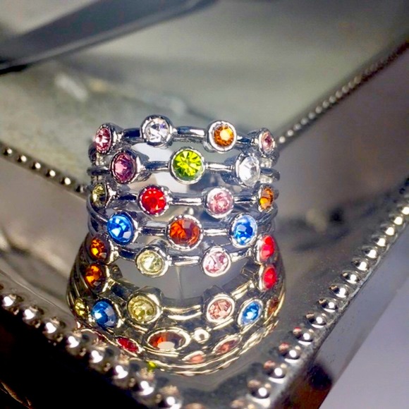 ❤️Stunning Multicolor Gemstone Ring - Picture 7 of 7